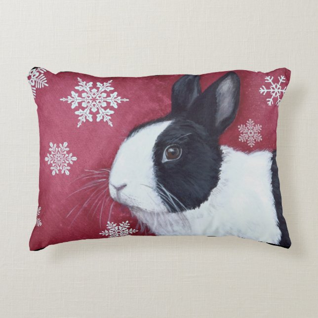 Coussin néerlandais de Noël de lapin (Devant)