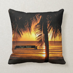 Coussin Negril, coucher de soleil de Jamaïque
