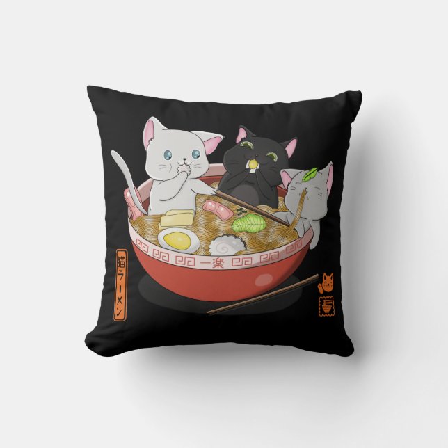 Coussin Neko Ramen (Recto)
