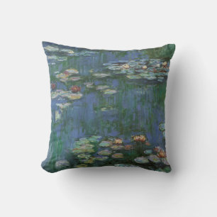 Coussin Nénuphars de Claude Monet, Fleurs Vintages
