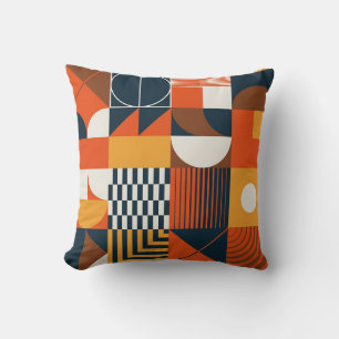 Coussin Neo geo : composition abstraite vintage