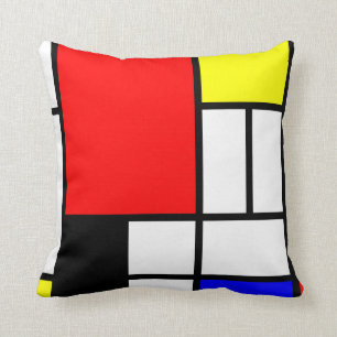 Coussin Néo--plasticism style 3 de Mondrian moderne