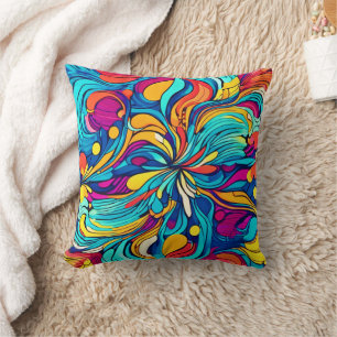 Coussin Neon Abstrait Motif attrayant