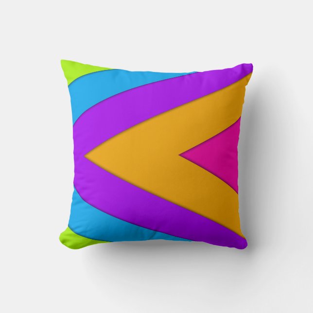 Coussin Neon Chevrons (Recto)