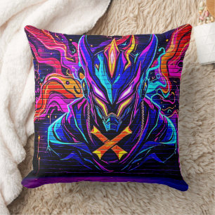 Coussin Neon Cyber Guardian Art