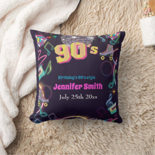 Coussin Neon Disco Vibes des années 90 Stytle