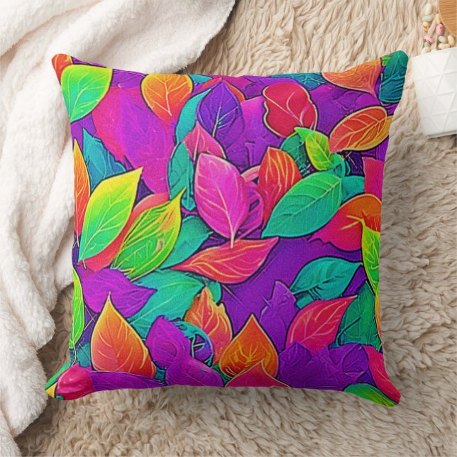 Coussin Neon Feuilles : Flux de dessin (Couverture)