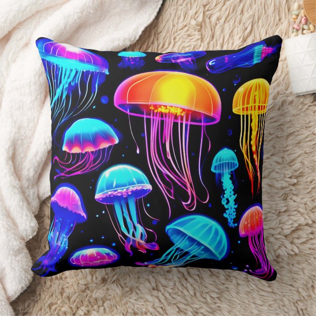 Coussin Neon Jellyfish (Couverture)