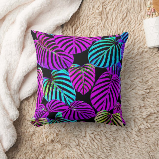 Coussin Neon Leaf Harmony Motif (Couverture)