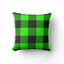 Neon vert plaid écossais noir Halloween