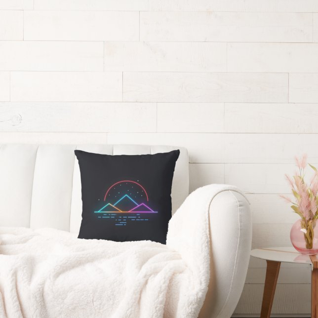 Coussin Neon Winter Streetwear Mood Artwork (Canapé)
