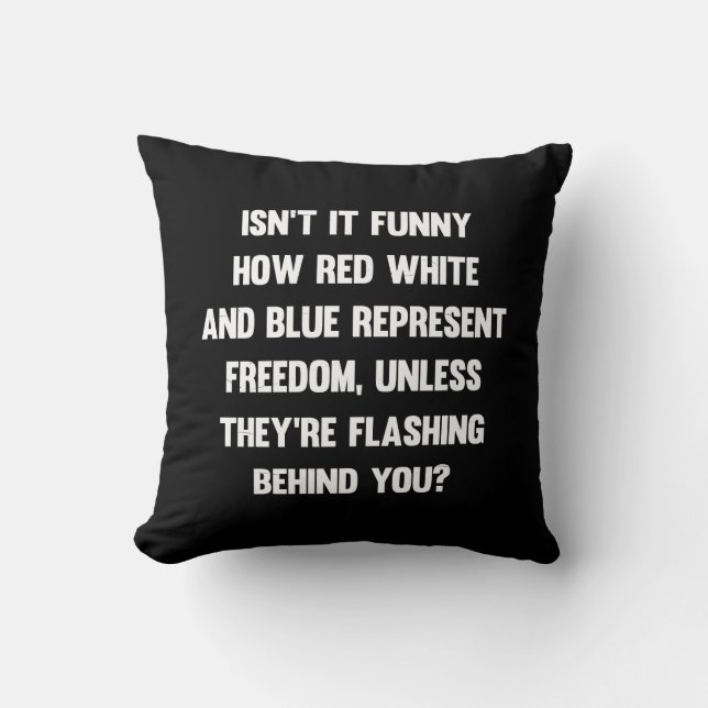 Coussin N'est-ce pas drôle comme rouge blanc et bleu..| sa (Recto)