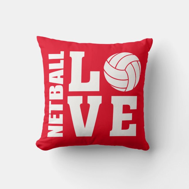 Coussin Netball Love Red Netball (Recto)