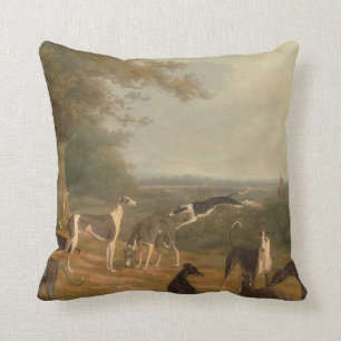 Coussin Neuf Gryhounds Dans Un Paysage Jacques Laurent