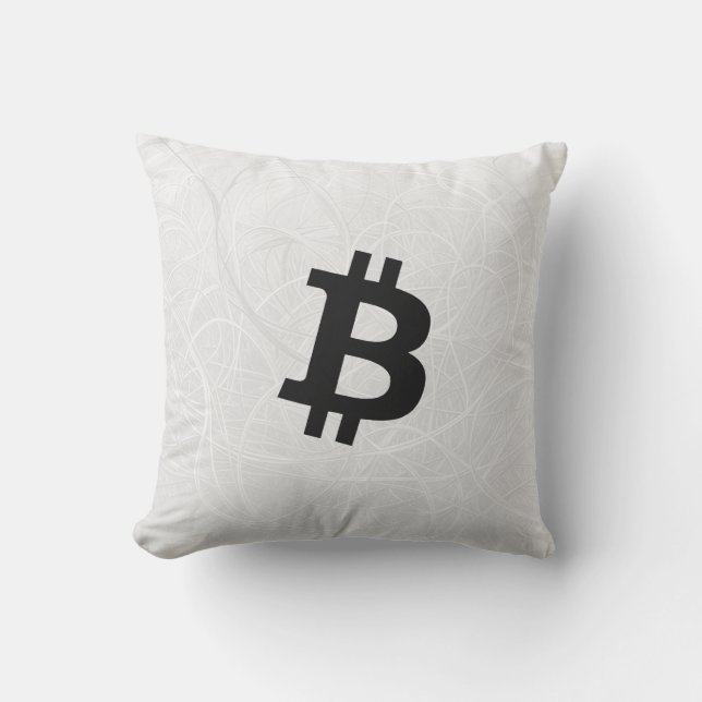 Coussin Neurone Bitcoin Blanc (Recto)