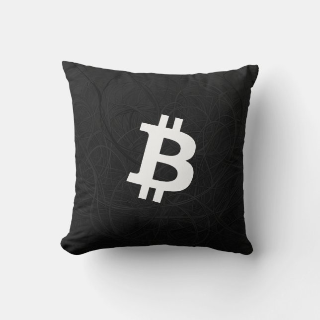 Coussin Neurone Bitcoin Noir (Recto)