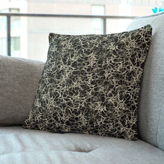 Coussin Neurons de réseautage sur Noir - motif continu. (Créateur téléchargé)