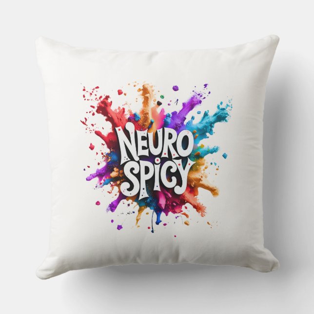 Coussin NEUROSPICY neurodiversity autism adhd dyslexia (Verso)