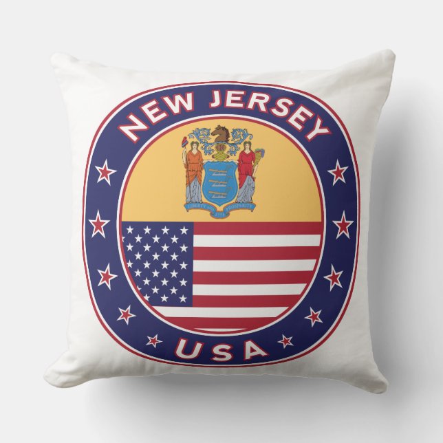 Coussin New Jersey, New Jersey autocollant, étui téléphoni (Recto)