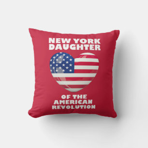 Coussin NEW YORK Fille Révolution Américaine DAR Fierté US