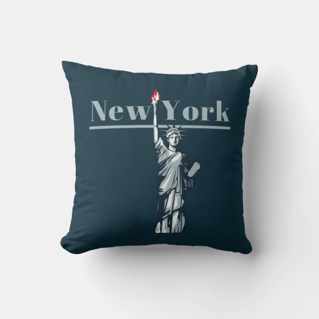 Coussin New York - Lady Liberty (Recto)