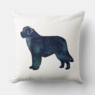 Coussin Newfoundland Black Watercolor