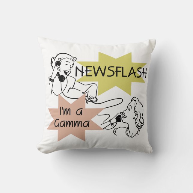 Coussin Newsflash Je suis un cadeau Gamma (Recto)