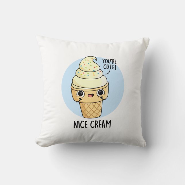 Coussin Nice Cream Funny Glace Cream Pun (Recto)