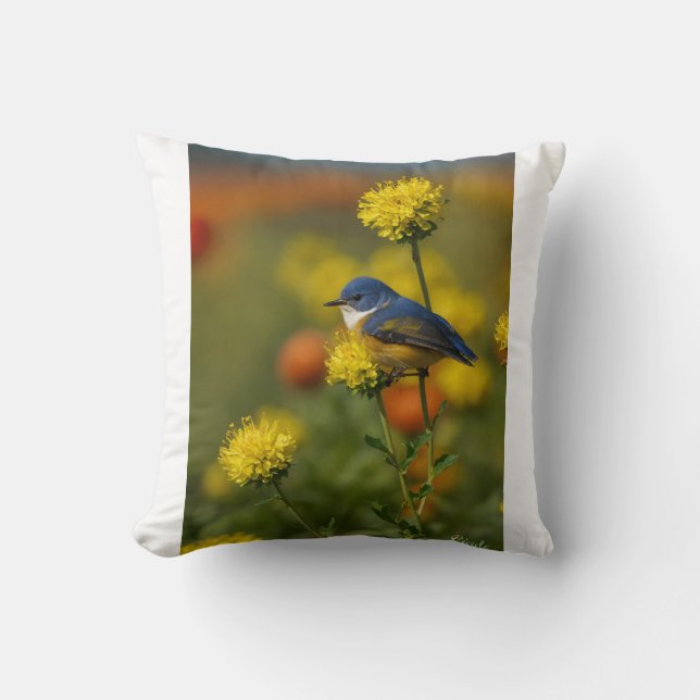 Coussin Nid d'automne : Retraite confortable pour une fami (Recto)
