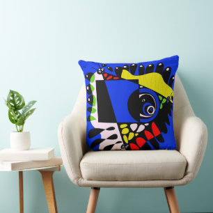 Coussin Nid d'oiseau - bleu électrique