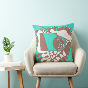 Coussin Nid d'oiseau - Brown à la menthe
