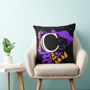 Coussin Nid d'oiseau - Lettre initiale personnalisée C