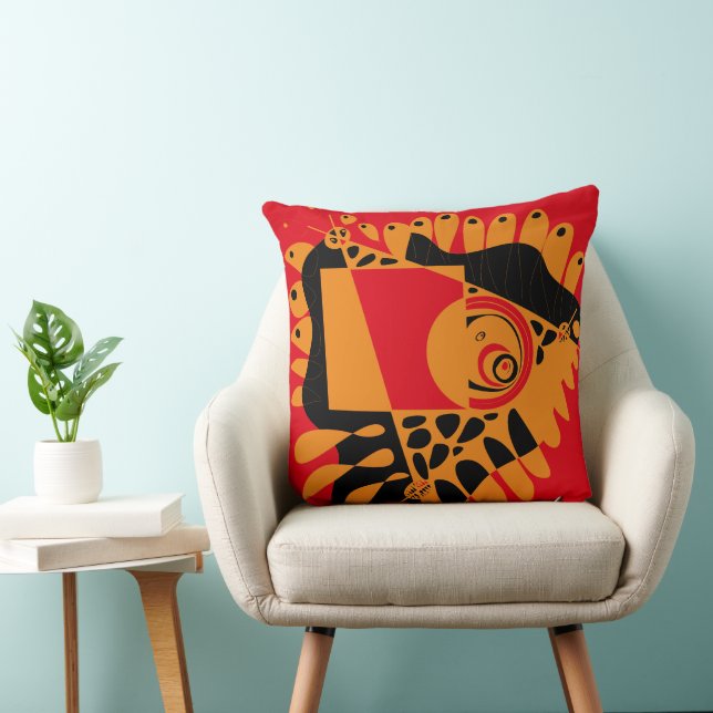 Coussin Nid d'oiseau - Orange rouge (Chaise)