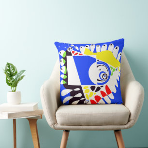 Coussin Nid d'oiseau - Royal Blue White