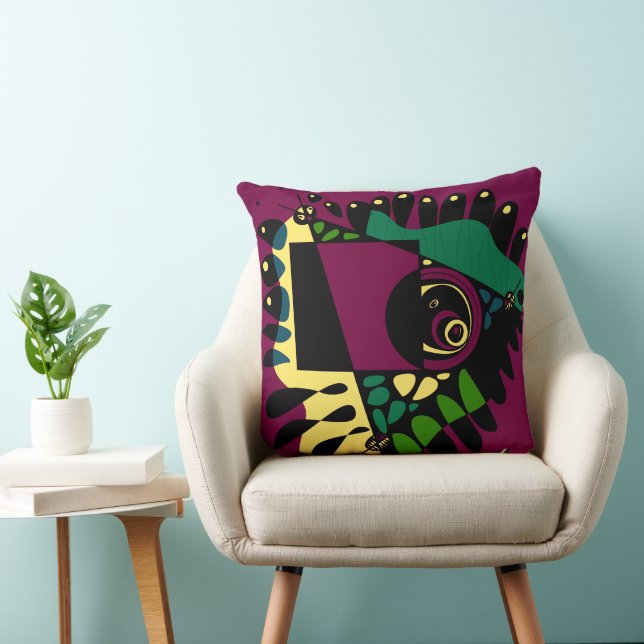 Coussin Nid d'oiseaux - Noir bordeaux (Chaise)