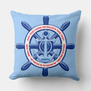 Coussin N'Importe Quel Port Maritime, Navire, Pays Personn