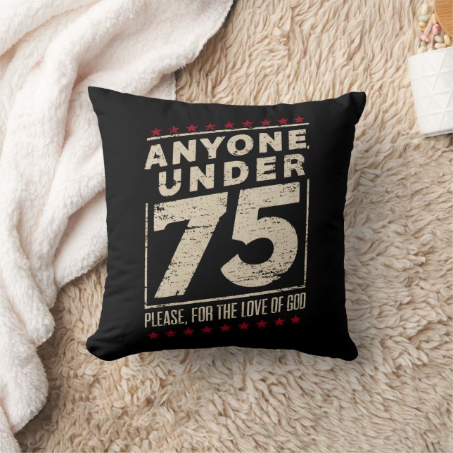 Coussin N'importe qui de moins de 75 ans Drôle élection Bi (Couverture)