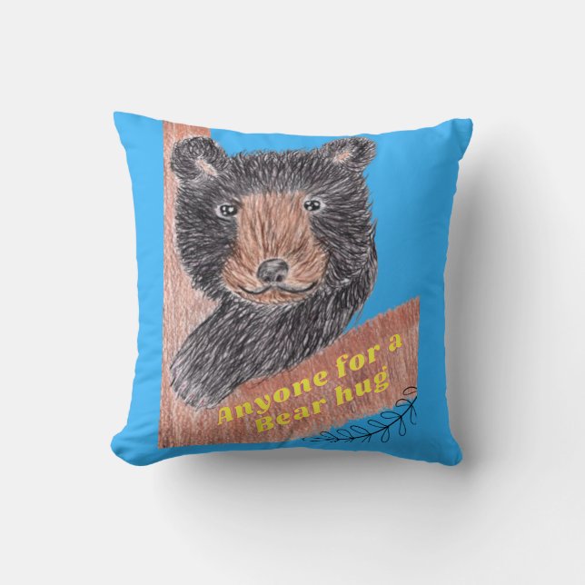 Coussin N'importe qui pour un ours serré (Recto)