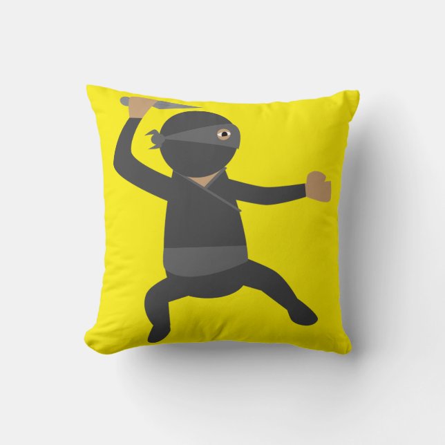 Coussin Ninja Drôle (Recto)
