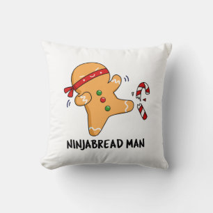 Coussin Ninjabread Man Funny Gingerbread Pun