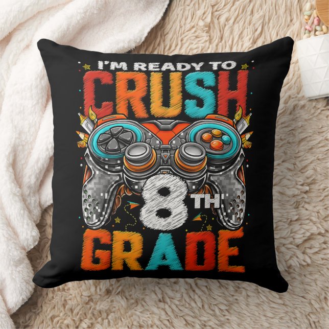 Coussin Niveau 8ème Débloqué Jeu Sur Retour À L'école  (Couverture)