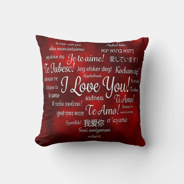 Coussin Niveau A Coton Jeu D'Oreiller/Je T'Aime (Recto)