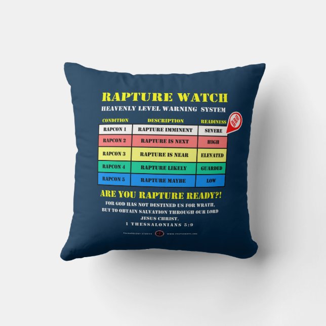 Coussin Niveaux d'alerte de Rapture (Verso)