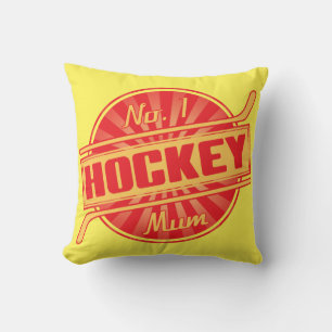 Coussin No 1 Nom et numéro de la mère de hockey