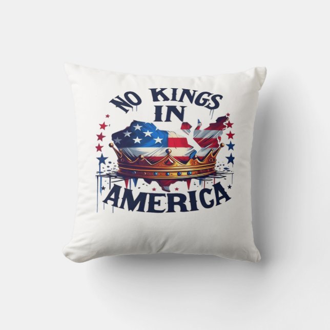 Coussin No Kings In America Classic Retro Cool (Recto)