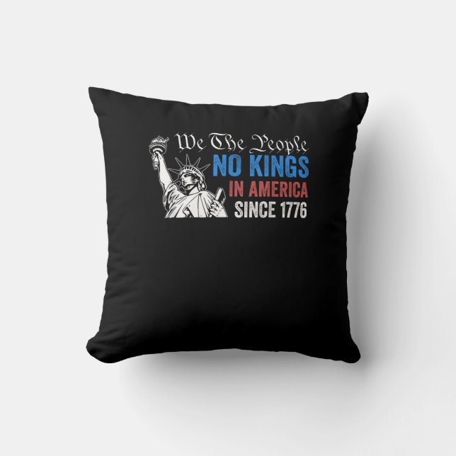 Coussin No Kings In America Since 1776 Retro Classic (Recto)