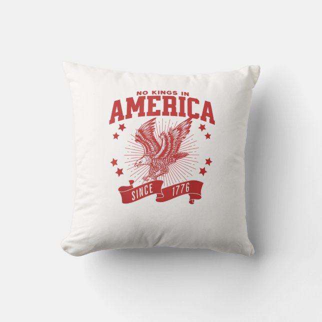 Coussin No Kings In America Since 1776 USA  Eagle (Recto)