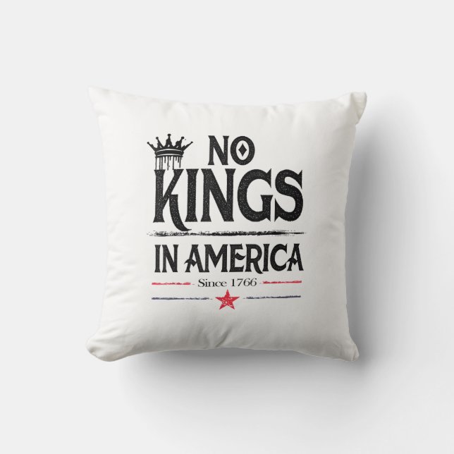 Coussin No Kings In America Since 1776 Vintage Graphic Coo (Recto)