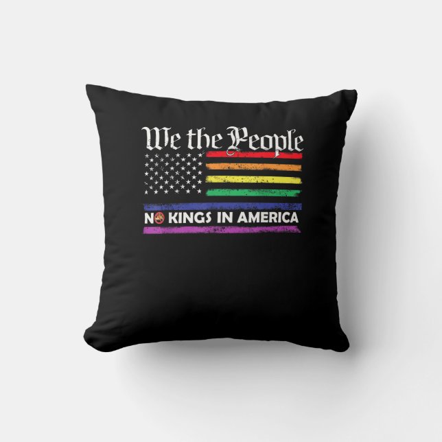 Coussin No Kings In America We The People Creative Design (Recto)