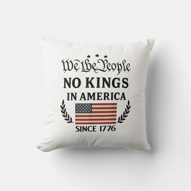 Coussin No Kings In America We The People Retro Classic (Recto)